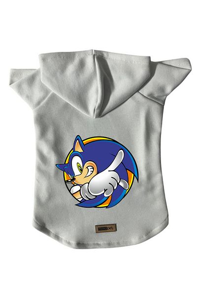 Monopetz Hooded Fleece Sweatshirt Dog and Cat Outfit & Dress - White Sonic
