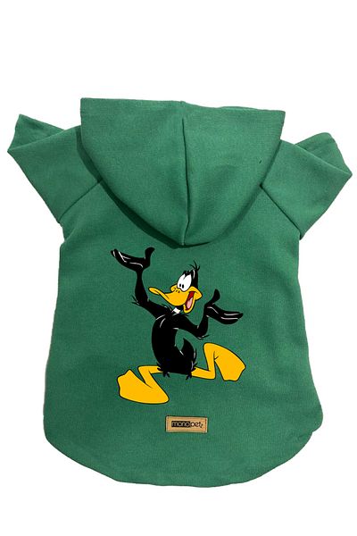 Monopetz Hooded Fleece Sweatshirt Dog and Cat Outfit & Dress - Green Duffy