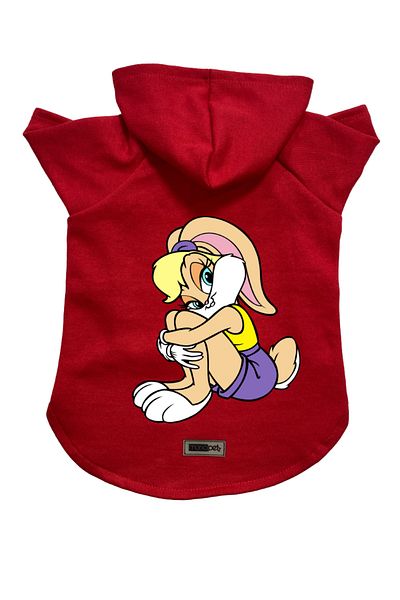 Monopetz Hooded Fleece Sweatshirt Dog and Cat Outfit & Dress - Red Lola