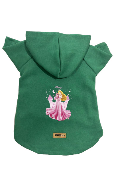 Monopetz سويت شيرت من الصوف بغطاء للرأس ملابس للكلاب والقطط - الأميرة الخضراء...