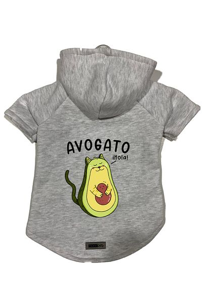 Monopetz Hooded Fleece Sweatshirt Dog and Cat Outfit & Dress - Gray Avogato