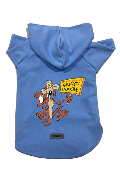 Monopetz Hooded Fleece Sweatshirt Dog and Cat Outfit & Dress - Blue Coiote