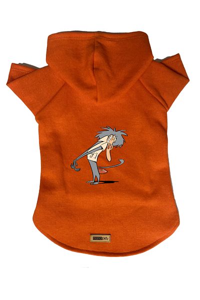 Monopetz Hooded Fleece Sweatshirt Dog and Cat Outfit & Dress - Orange IR005