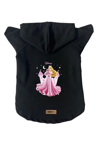Monopetz Hooded Fleece Sweatshirt Dog and Cat Outfit & Dress - Black Princess