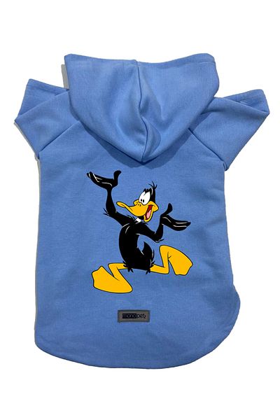 Monopetz Hooded Fleece Sweatshirt Dog and Cat Outfit & Dress - Blue Duffy