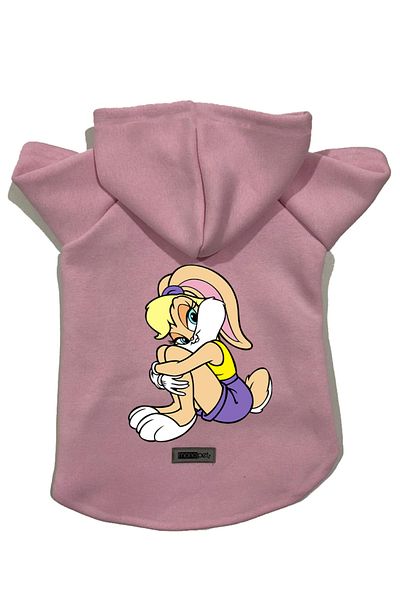 Monopetz Hooded Fleece Sweatshirt Dog and Cat Outfit & Dress - Pink Lola