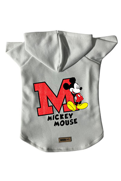 Monopetz Kapişonlu Polar Sweatshirt Köpek ve Kedi Kıyafeti & Elbisesi - Beyaz...