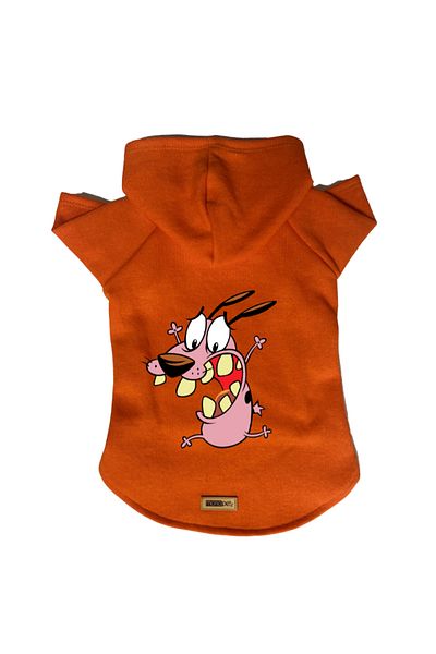 Monopetz Hooded Fleece Sweatshirt Dog and Cat Outfit & Dress - Orange Courage