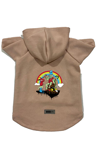 Monopetz Hooded Fleece Sweatshirt Dog and Cat Outfit & Dress - Beige City 28 ...