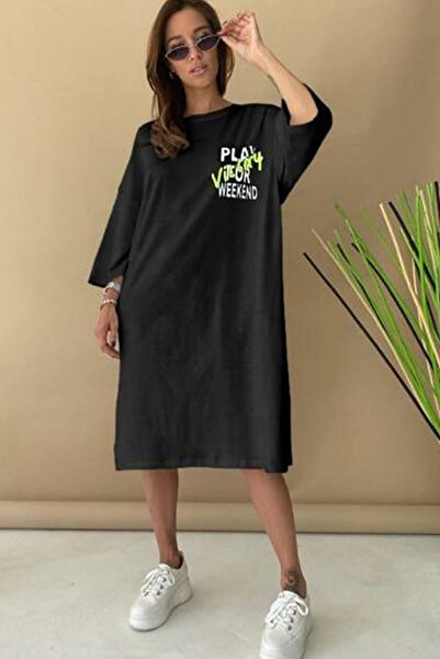Madmext Black Tunic Dress Mg1022