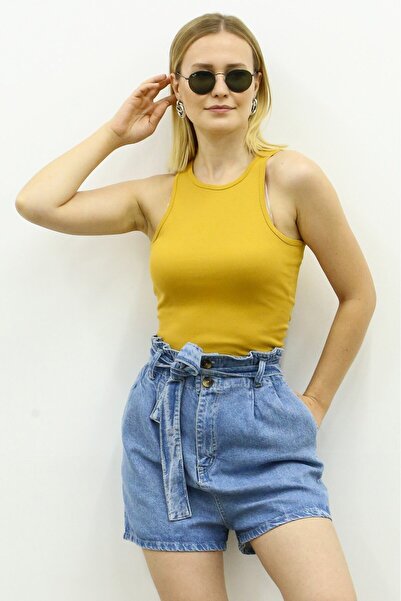 Madmext Mad Girls Mustard Crop Top MG361