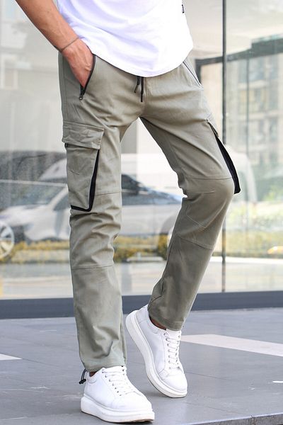Madmext Hellgrüne Joggerhose mit Cargotasche 5791