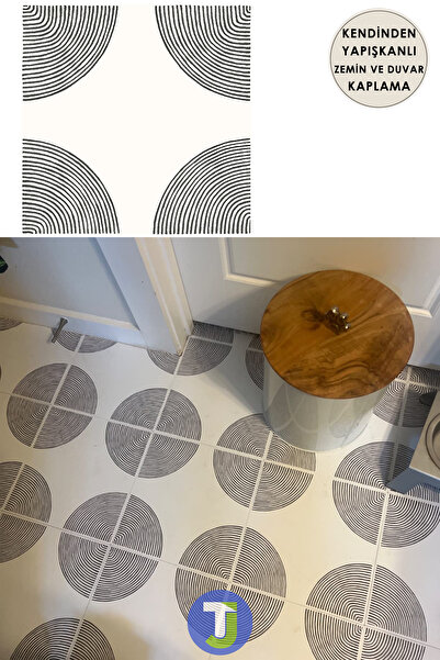 Technojet 1Adet Kendinden Yapışkanlı Modern Tasarımlı Mutfak Banyo Zemin Duva...