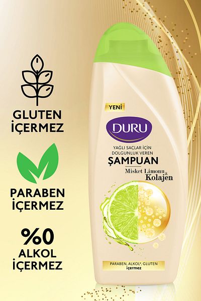 Duru Lemon and Collagen Oil Marble Hair Shampoo - 3x500 ml
