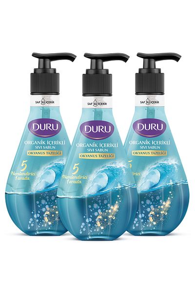 Duru Ocean Freshness Liquid Soap with Organic Content 3x500ml