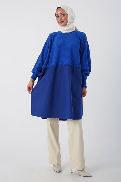 ALLDAY Saks Woven Garnish Knitwear Tunika