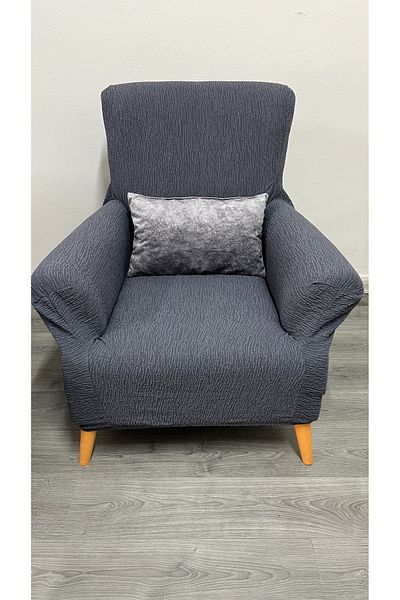 uzhanem Flexible Jacquard Cotton Stretch - Washable Sofa Cover (FOR SINGLE PERSON SEAT)