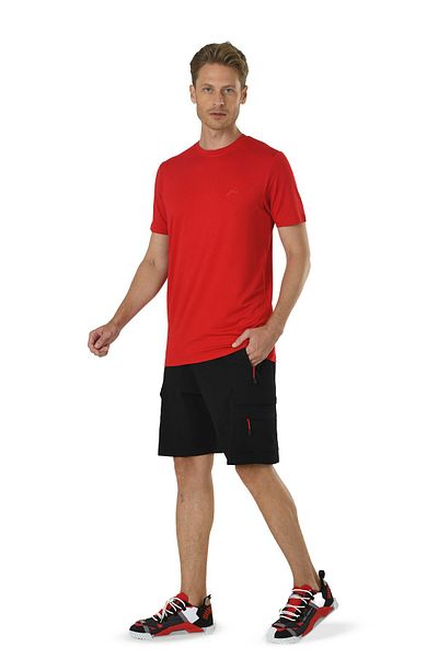 Jiber Men's Red Viscose Woven Pajama Set 15115