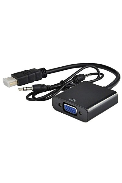 UZMPOWER Hdmı To Vga Ses Destekli Hdmı Giriş Vga Çıkış Dönüştürücü