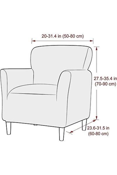 uzhanem Тканина Lycral - одномісний чохол для крісла з квадратним візерунком