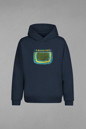 Futbolos Boca Juniors La Bombonera Bask l Lacivert Erkek Kapu onlu Sweatshirt Fiyat Yorumlar Trendyol