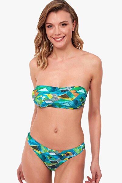 AYYILDIZ Women's Green Brazilian Cut Bikini Set 1599