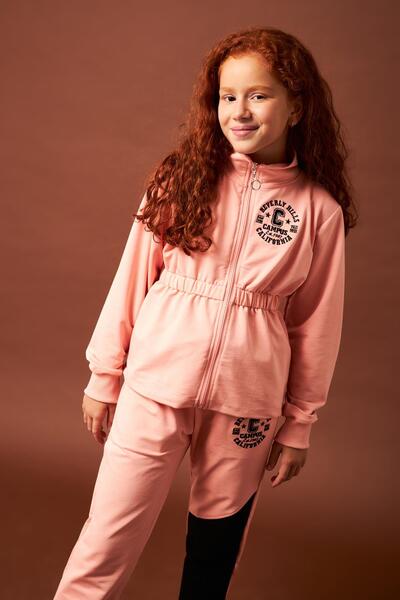 Perendi Beverly Hills Embroidery Detailed Girl's Set Puppy