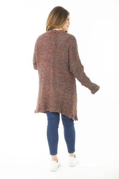 Şans Cardigan de tricotaj groase, colorat, mărime mare, pentru femei 65N37175