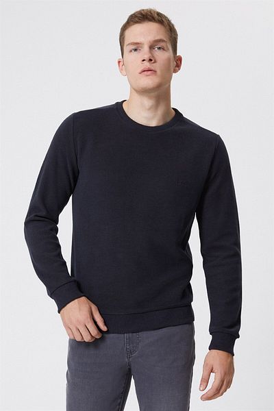 Lee Cooper Ανδρικό φούτερ Newdwade με λαιμόκοψη σε καφέ χρώμα