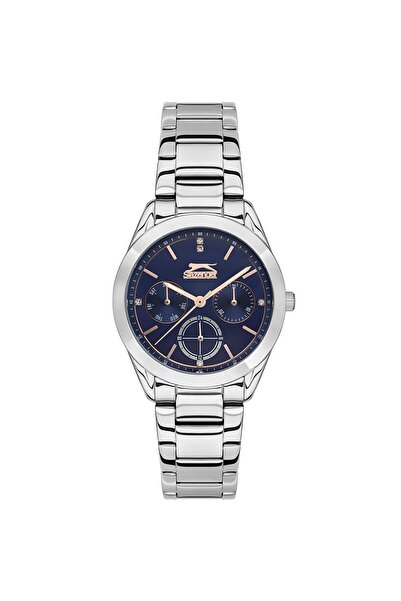 Slazenger SL.09.2032.4.01 Quartz Çelik Gri Lacivert Kadran 35 mm Kadın Kol Saati
