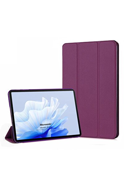 Microsonic Honor Pad X9 Kılıf Slim Translucent Back Smart Cover Mor