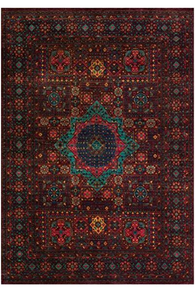 Çam Halı Gloria Td598 Multi Etnik Desen Dokuma Saçaklı Kilim
