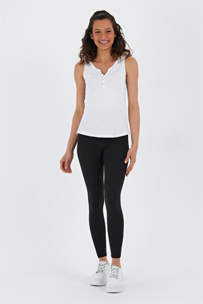 VENA Matilda Κουμπί Λεπτομερές Εσώρουχο που Προσαρμόζεται στο Σώμα - Λευκό