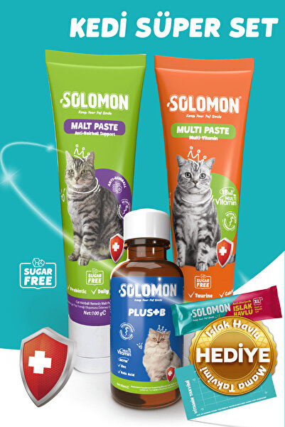 Solomon Kedi Süper Set (muti Paste & Malt Paste & Plus B)
