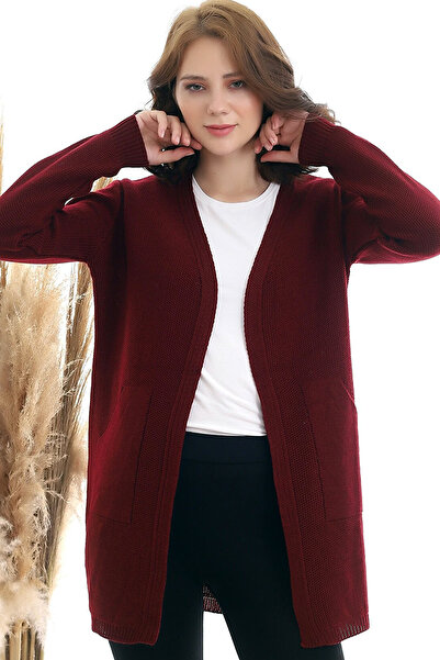 CoolLook Μακρυμάνικη ζακέτα με λαιμόκοψη σε σχήμα V, χωρίς κλείσιμο, άνετη εφ...