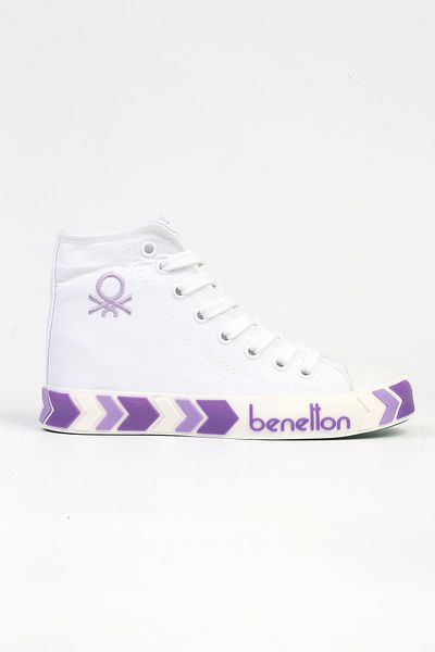 Benetton ® |   BN-90621-3374 Alb Liliac - Pantofi sport dama