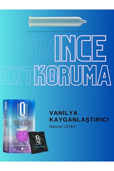Q LIQUIDS THİNK THİN 6'LI EKSTRA İNCE PREZERVATİF
