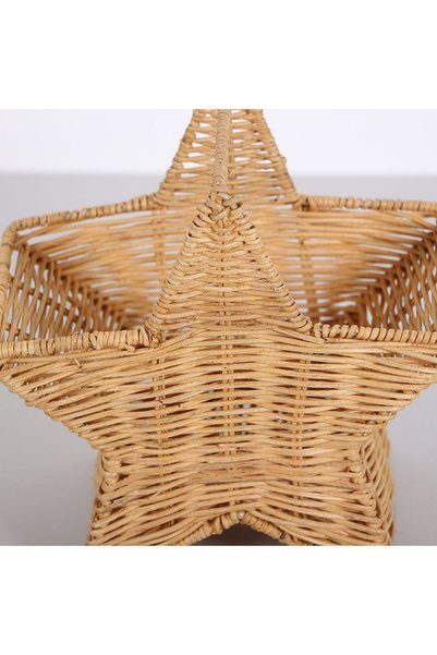 Naturel Home Bohemian Rattan Star Fork and Spoon Holder, Scandinavian, Modern