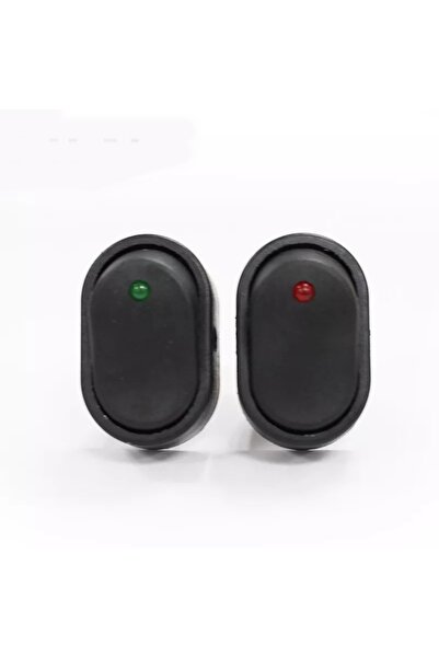 Maroces MR-132A-2 OVAL ASW SERİSİ 12V 20AMPER LEDLİ ON-OFF ANAHTAR KIRMIZI
