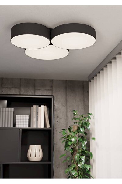 Eglo 900853 Iç Mekan " Barbano-z " Siyah Renk Dökme Çelik Led Tavan Lambası I...