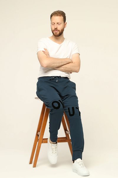 Owut Collection Ανδρικό παντελόνι Jogger με λεπτομέρειες