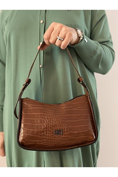 mossi Taba Crocodile Artificial Leather Women's Hand and Shoulder Bag Mother's Bag