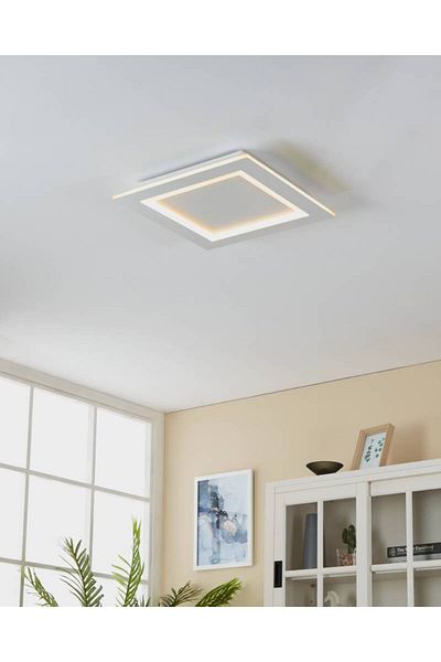 Eglo 900483   - White Cast Steel Led Ceiling Lamp, "Padrogıano-Z" Indoor, Ip20 Max: 27,9W Width: 4