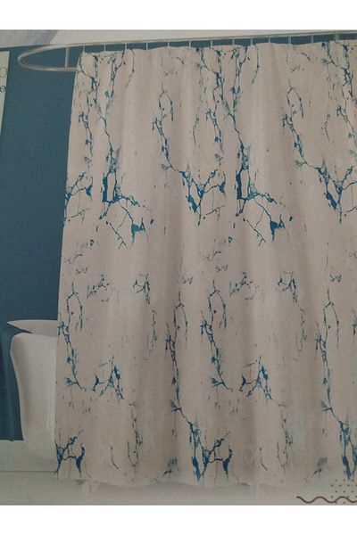 Tropik Κουρτίνα μπάνιου διπλής πτέρυγας 2x110x200cm Νέα Συλλογή