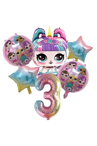 MFM مجموعة بالونات فويل لول للأطفال بعمر 3 سنوات 100 سم