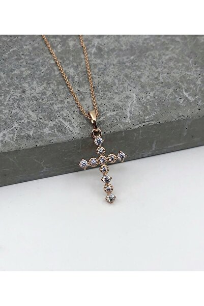 a rose jewelry Çelik Taşlı Hac Kolye