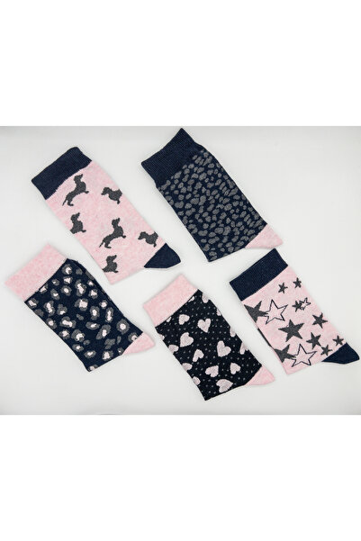 CİHO Чорапи Daily 5 чифта Дамски памучни ежедневни, спортни, шарени забавни чорапи