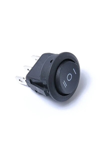 Maroces MR-134E-5 MİNİ (S) YUVARLAK IŞIKSIZ ANAHTAR ON-OFF-ON 3 BACAKLI SİYAH