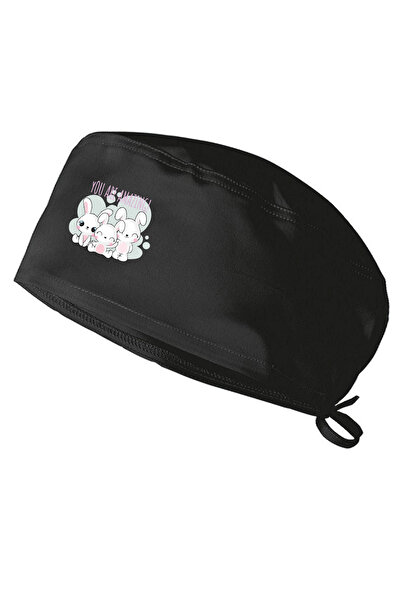 YNK Șapcă drăguță cu temă iepure Șapcă chirurgicală standard și supradimensio...