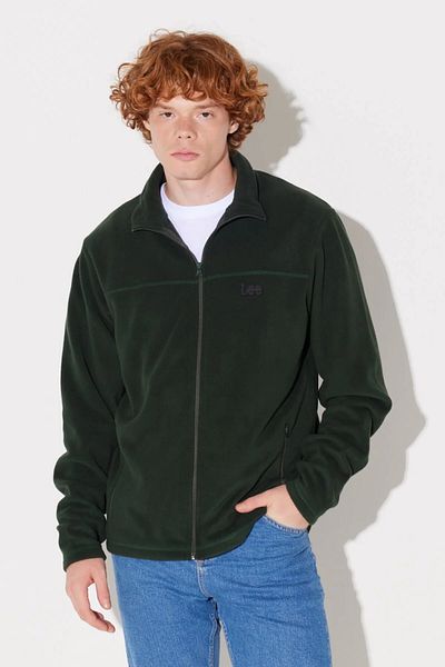 Lee Stand Collar Regular Fit Green Men's Fleece L232430300